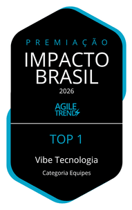 Selo Top 1 da Premiação Impacto Brasil 2026, categoria Equipes
